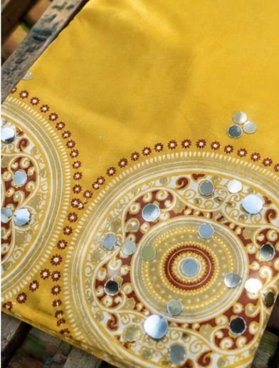 Saarbhi Mirror Modal Soft Silk Saree - Yellow image 5